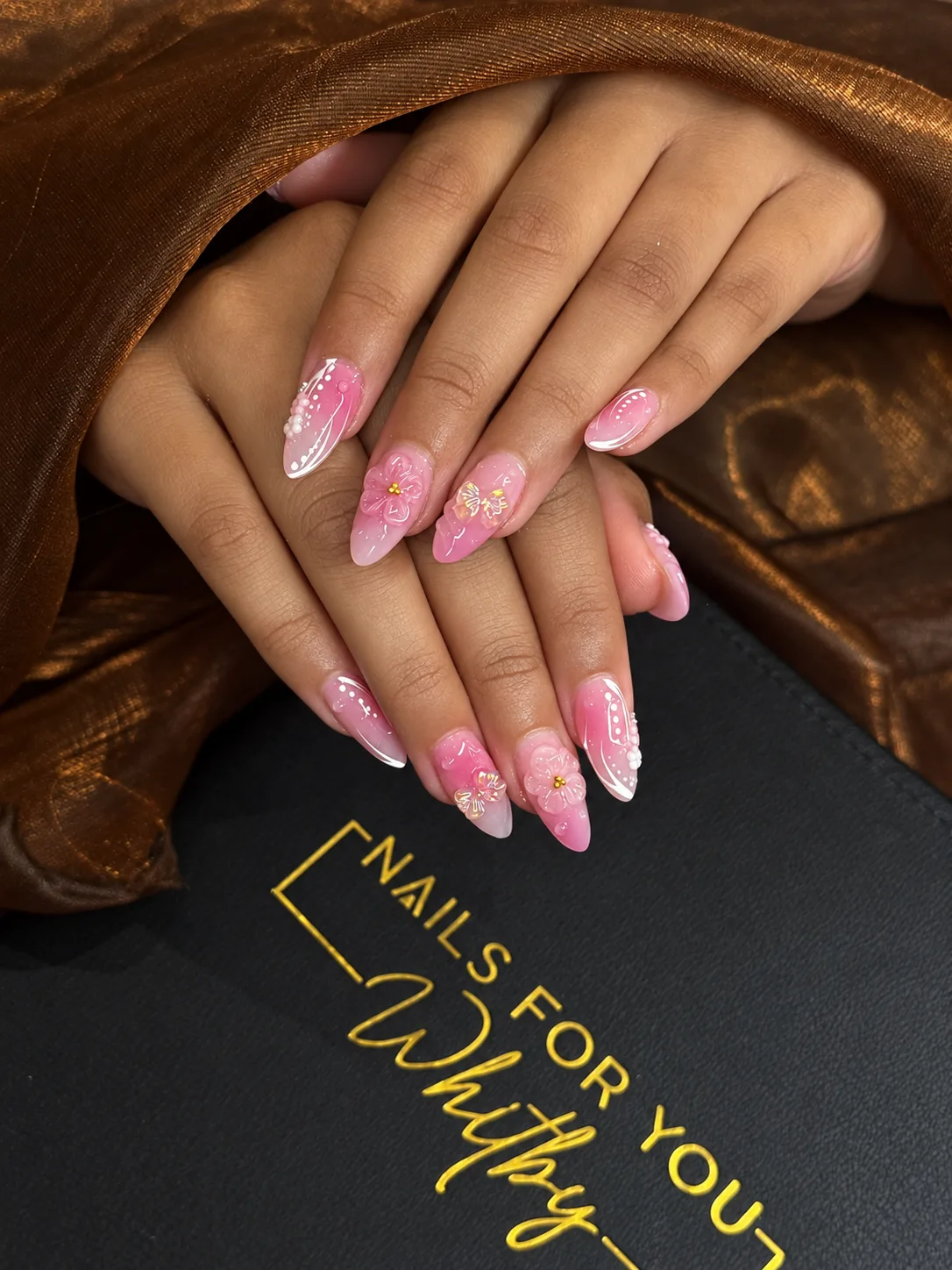 Pink nail design by Nails For You Whitby